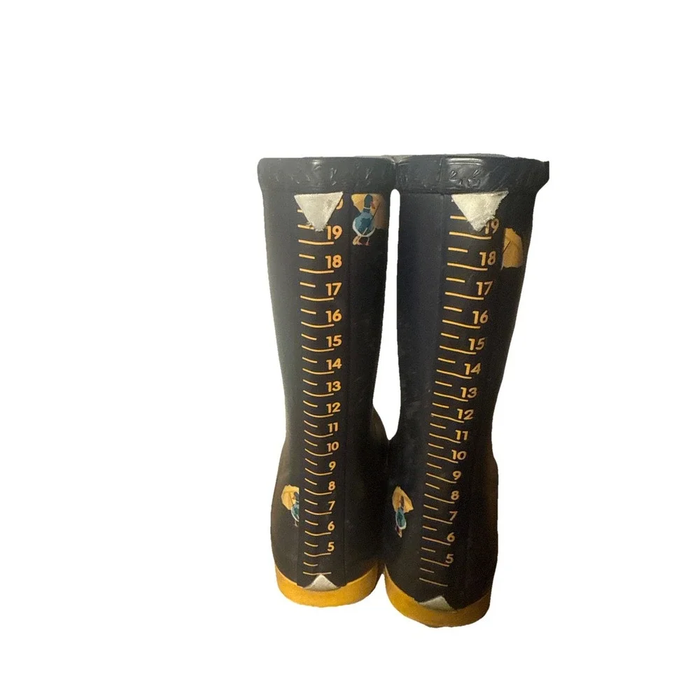 Joules Kids Rain Boots Blue Duck Umbrella Print Waterproof Unisex Size 11